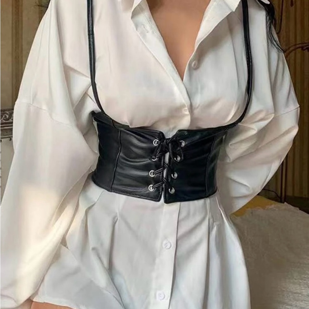 Corset button up dress
